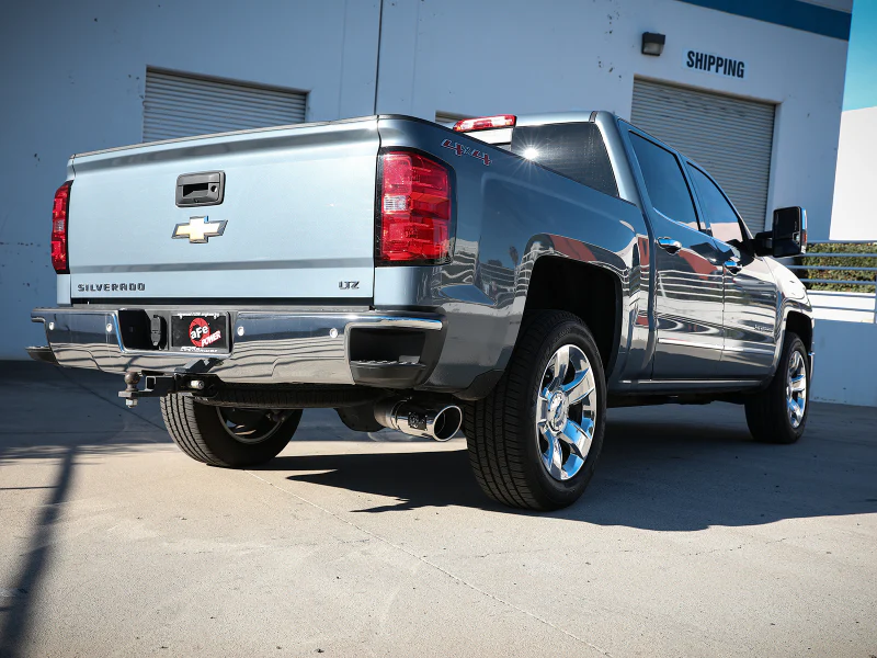 aFe Apollo GT Series 4in 409SS Cat Back Exh System Polished Tip 14-18GM Silverado 1500 V8-6.2L - Image 2