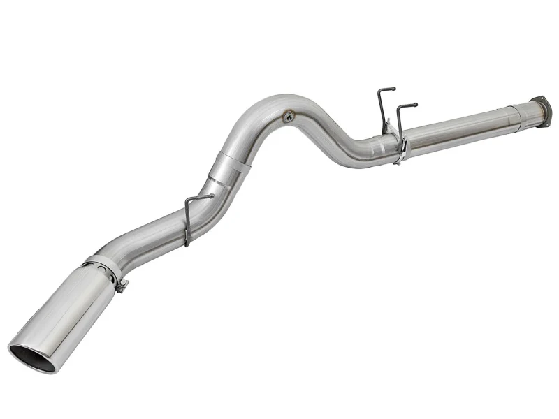 aFe ATLAS 5in DPF-Back Alum Steel Exhaust System w/Polished Tip 2017 Ford Diesel Trucks V8-6.7L (td) - Image 4