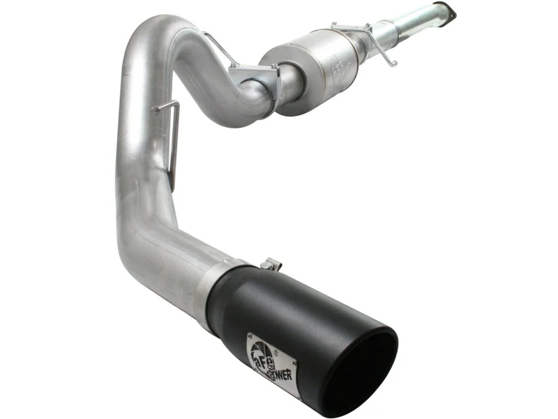 aFe Atlas Exhaust 4in Aluminized Cat-Back w/ 304 SS Black Tip 11-13 Ford F-150 EcoBoost V6 3.5L (tt) - Image 2