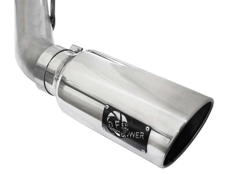 aFe Atlas Exhaust 4in DPF-Back Exhaust Aluminized Steel Polished Tip 11-14 ford Diesel Truck V8-6.7L - Image 7