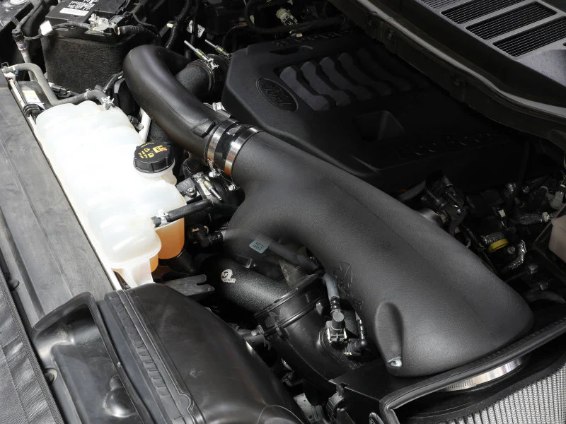 aFe BladeRunner 21-22 Ford F-150 Ecoboost V6-3.5L(tt) Aluminum Hot and Cold Charge Pipe Kit Black - Image 2