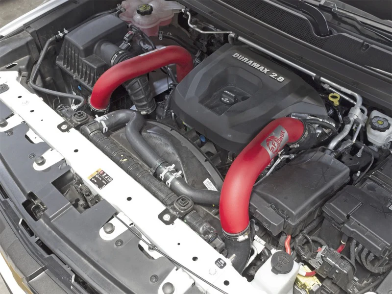 aFe BladeRunner 3in Red IC Tube Cold Side w/ Coupling & Clamp Kit 2016 GM Colorado/Canyon 2.8L - Image 3
