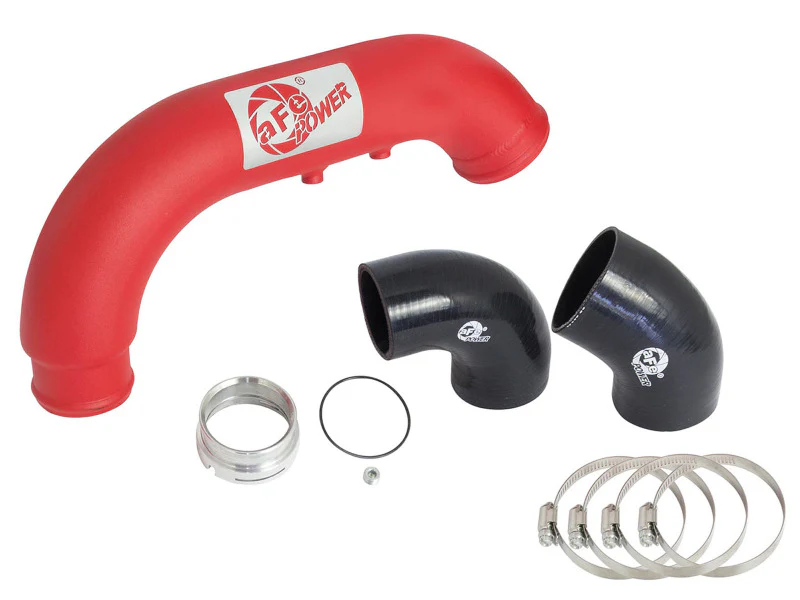 aFe BladeRunner 3in Red IC Tube Cold Side w/ Coupling & Clamp Kit 2016 GM Colorado/Canyon 2.8L - Image 9