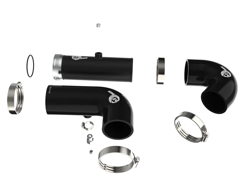 aFe BladeRunner Intercooler Hot & Cold Side Tubes Combo 20-21 GM Trucks 3.0L (td) - Black - Image 4