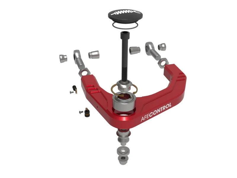 aFe Control 05-23 Toyota Tacoma Upper Control Arms - Red Anodized Billet Aluminum - Image 4