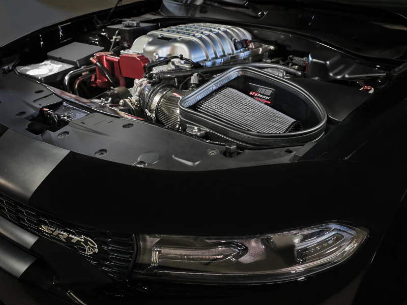 aFe Dodge Charger SRT Hellcat Redeye 21-23 V8-6.2L Track Series Stage-2 Carbon Fiber Intake System - Image 3