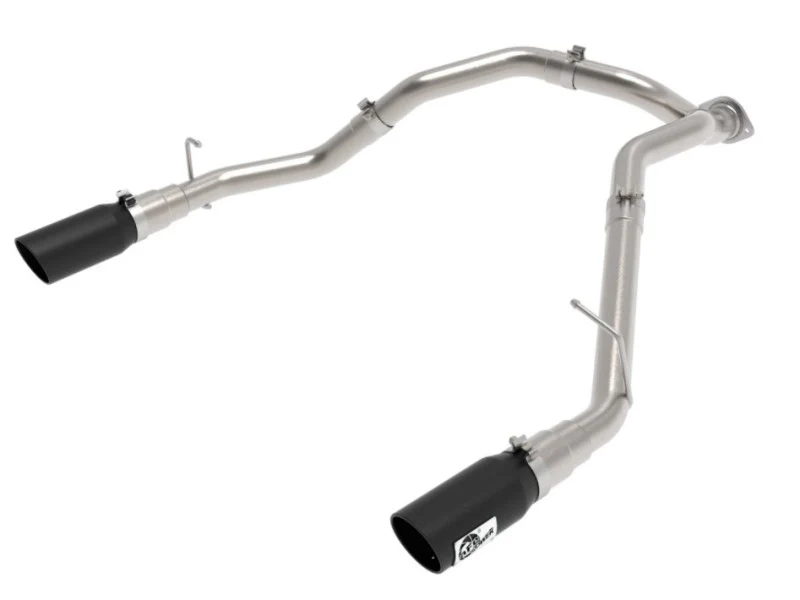 aFe Large Bore-HD 3 IN 409 Stainless Steel DPF-Back Exhaust System w/Black Tip RAM 1500 20-21 V6-3.0 - Image 9
