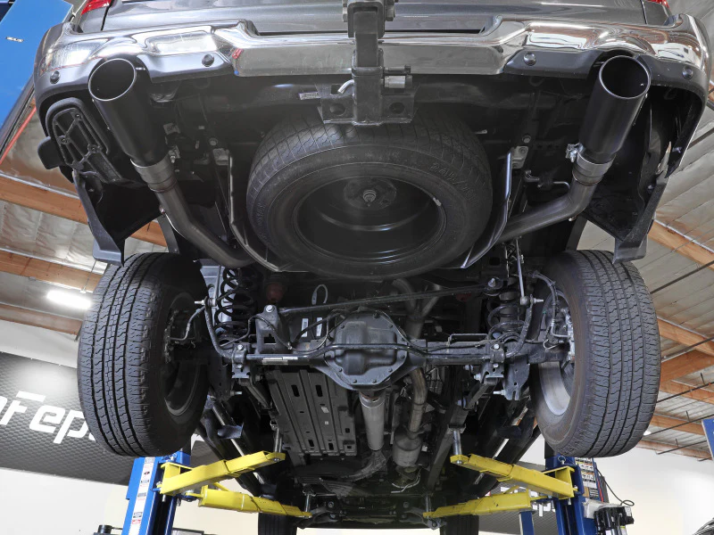 aFe Large Bore-HD 3in 409SS DPF-Back Exhaust System w/ Polished Tip RAM 1500 20-21 V6-3.0 - Image 2