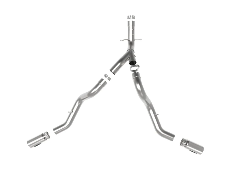 aFe Large Bore-HD 4in 409SS DPF-Back Exhaust System w/Polished Tips 20 GM Diesel Trucks V8-6.6L - Image 6