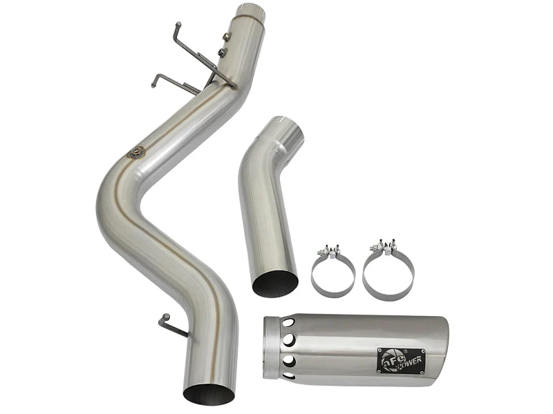 aFe LARGE BORE HD 5in 409-SS DPF-Back Exhaust w/Polished Tip 2017 GM Duramax V8-6.6L (td) L5P - Image 4