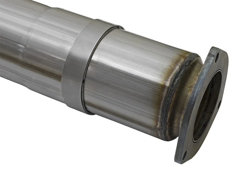 aFe Large Bore-HD 5in DPF Back 409 SS Exhaust System w/Black Tip 2017 Ford Diesel Trucks V8 6.7L(td) - Image 5