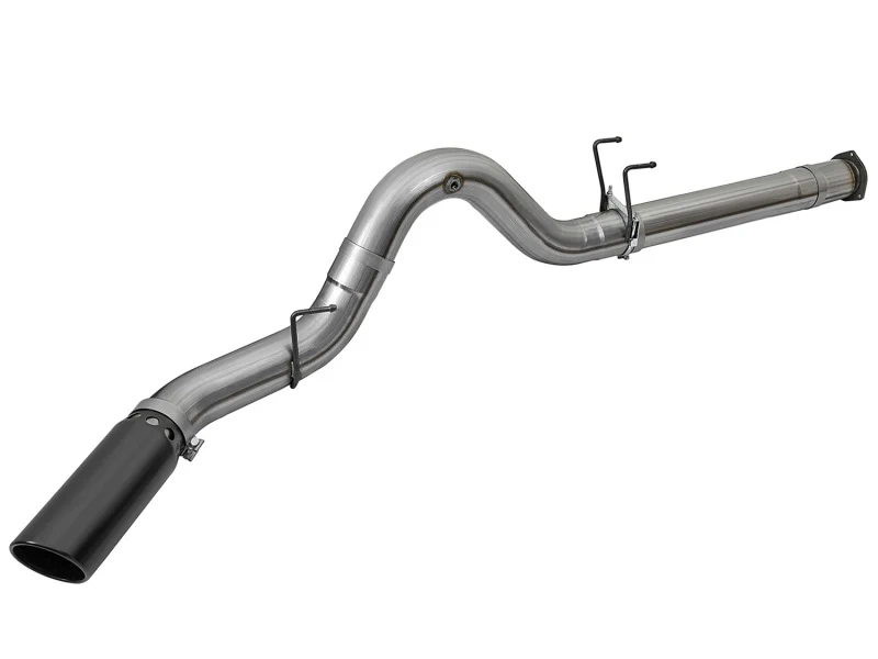 aFe Large Bore-HD 5in DPF Back 409 SS Exhaust System w/Black Tip 2017 Ford Diesel Trucks V8 6.7L(td) - Image 8