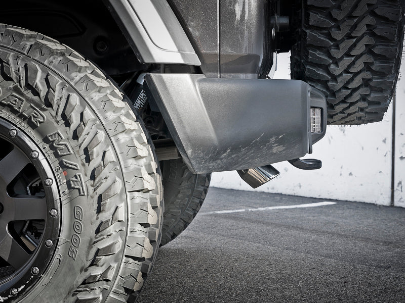 aFe MACH Force-Xp Axle-Back Exhaust System w/Polished Tip 18-20 Jeep Wrangler L4-2.0T / V6-3.6L - Image 3