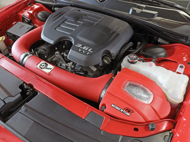 aFe Momentum GT Dry S Stage-2 Intake System 11-15 Dodge Challenger/Charger V6-3.6L (Red) - Image 2