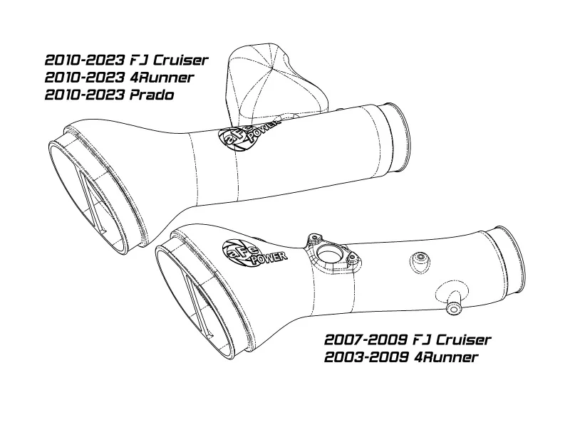 aFe Momentum GT Red Edition Cold Air Intake System w/ Pro DRY S Filt Toyota FJ Cruiser 07-23 V6-4.0L - Image 3