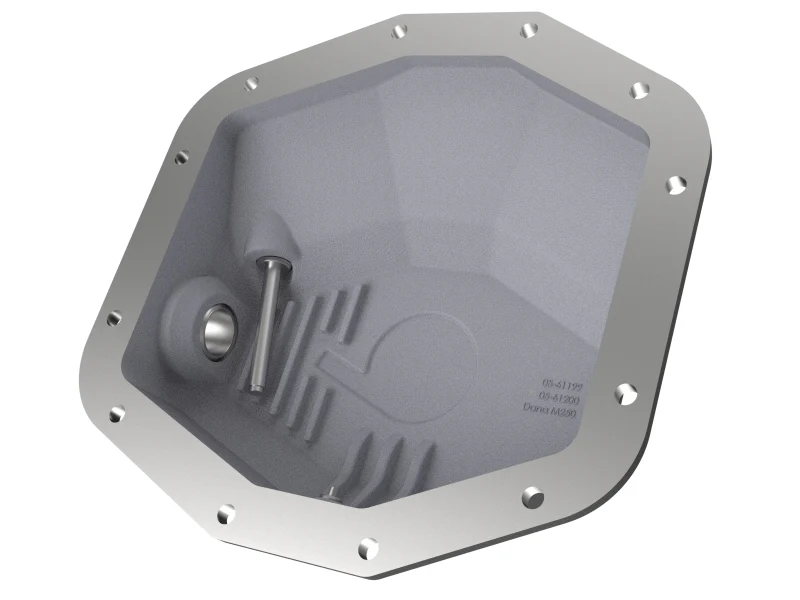 aFe POWER 21-22 Ram 1500 TRX Hemi V8 6.2L (sc) PRO Series Rear Differential Cover Black w/ Machined - Image 3