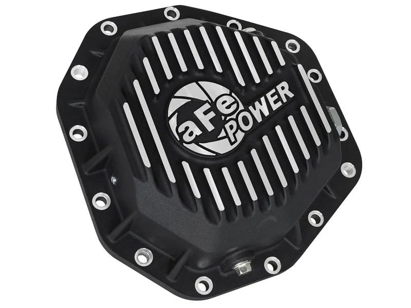aFe Power Pro Ser Rear Diff Cover Black w/Mach Fins 2017 Ford Diesel Trucks V8-6.7L(td) Dana M275-14 - Image 5