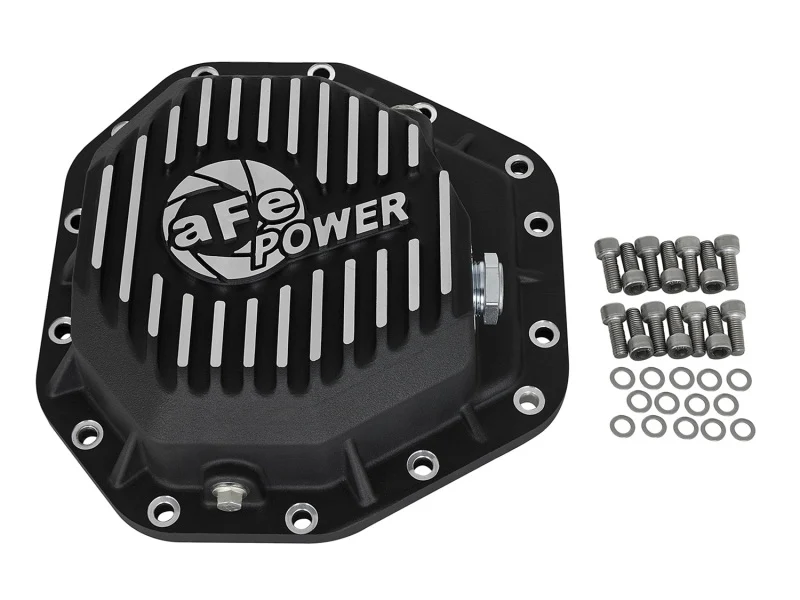 aFe Power Pro Ser Rear Diff Cover Black w/Mach Fins 2017 Ford Diesel Trucks V8-6.7L(td) Dana M275-14 - Image 7