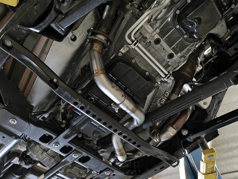 aFe POWER Twisted Steel Y-Pipe 2-1/4in 409 SS Exhaust System 2018 Jeep Wrangler (JL) V6-3.6L - Image 2