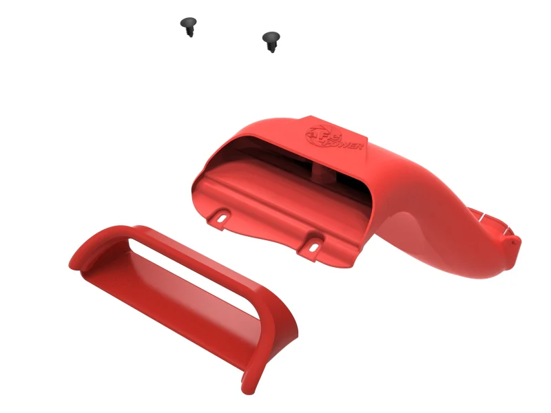 aFe Rapid Induction Dynamic Air Scoop 2021+ Ford F-150V6/V8 - Red - Image 5