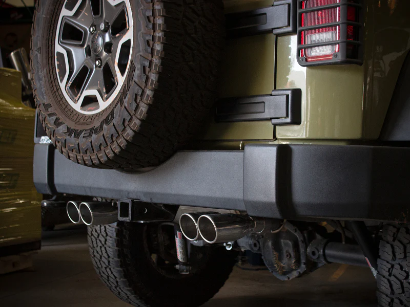 aFe Rebel Series 2.5in 409 SS Axle-Back Exhaust Polished 07-18 Jeep Wrangler (JK) V6-3.6L/3.8L - Image 4
