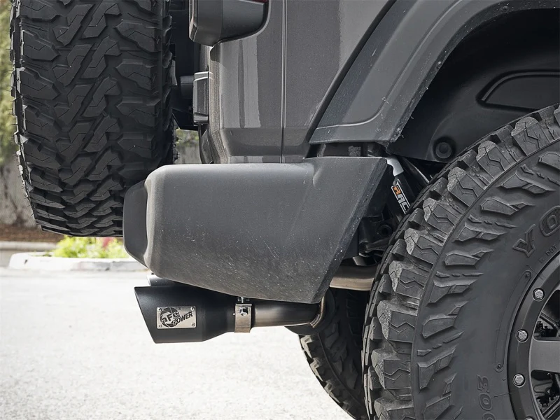 aFe Rebel Series 2.5in 409 SS Axle-Back Exhaust w/ Black Tips 2018+ Jeep Wrangler (JL) V6 3.6L - Image 2