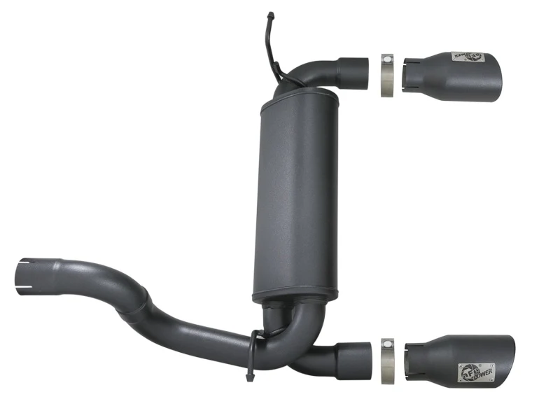 aFe Rebel Series 2.5in 409 SS Axle-Back Exhaust w/ Black Tips 2018+ Jeep Wrangler (JL) V6 3.6L - Image 7
