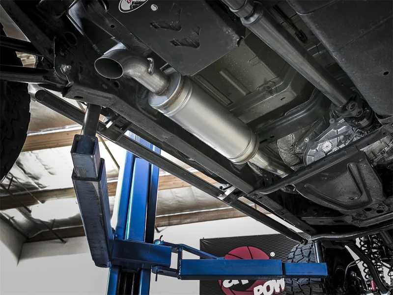 aFe Rock Basher 3in 409 SS Cat-Back Turn-Down Exhaust 12-18 Jeep Wrangler (JK) V6 3.6L/ 07-11 3.8L - Image 2
