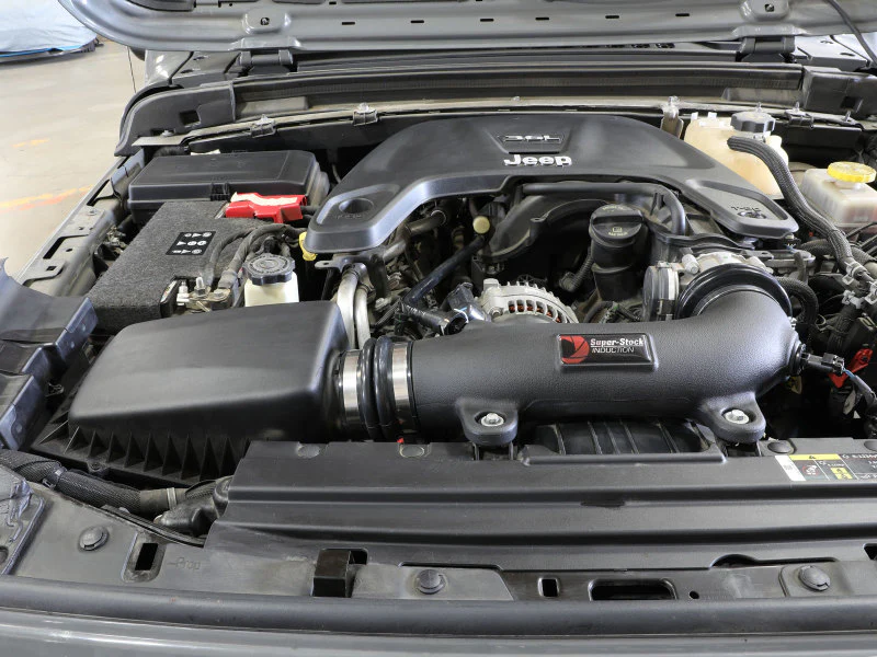 aFe Super Stock Induction System Pro Dry S Media Jeep 18-21 Wrangler JL / 20-21 Gladiator JT V6-3.6L - Image 2