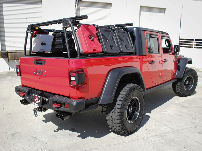 aFe Vulcan Series 3in-2-1/2in 304 SS Cat-Back 2020 Jeep Gladiator (JT) V6-3.6L w/ Black Tips - Image 2