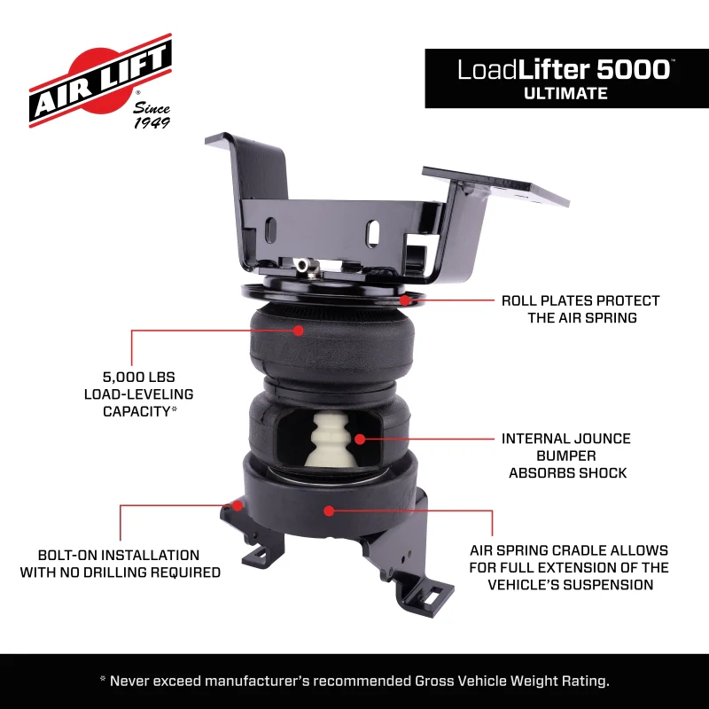 Air Lift 24-25 Chevy Silverado 2500HD ZR2 4WD LoadLifter 5000 Ultimate w/ Air Spring Cradle - Image 6