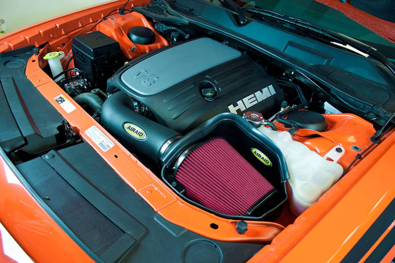 Airaid 11-14 Dodge Charger/Challenger MXP Intake System w/ Tube (Dry / Red Media) - Image 7