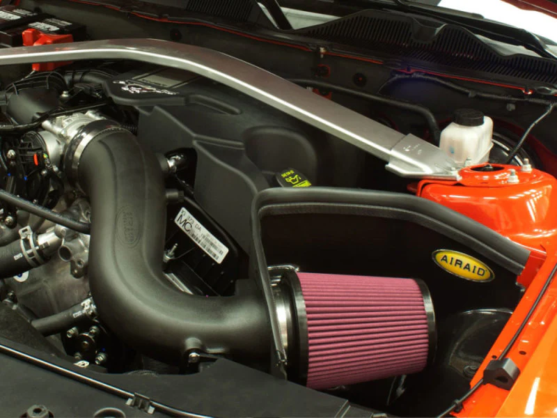 Airaid 11-14 Ford Mustang 3.7L V6 MXP Intake System w/ Tube (Oiled / Red Media) - Image 6