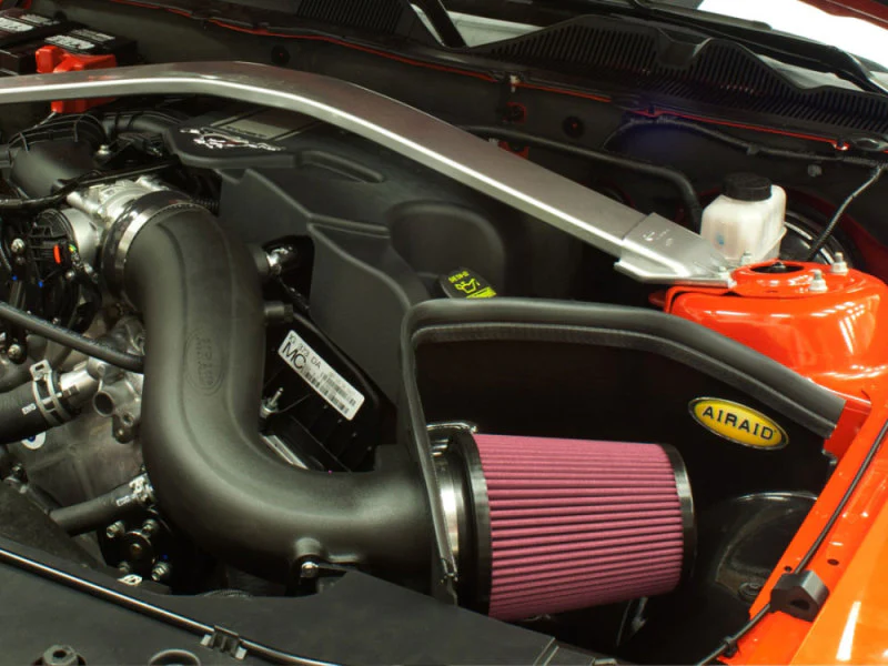 Airaid 11-14 Ford Mustang 3.7L V6 MXP Intake System w/ Tube (Oiled / Red Media) - Image 8