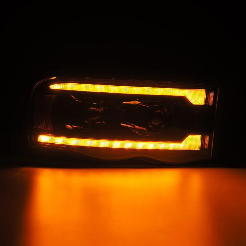 AlphaRex 02-05 Dodge Ram 1500 LUXX LED Proj Headlights Alpha Black w/Activ Light/Seq Signal - Image 4