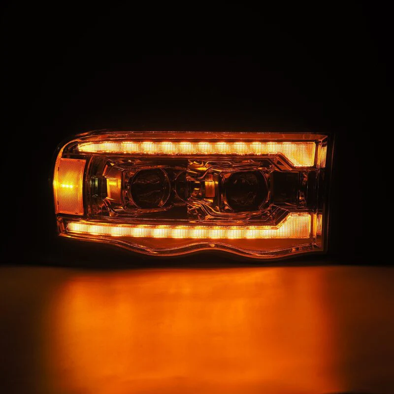 AlphaRex 02-05 Dodge Ram 1500 LUXX LED Proj Headlights Plank Style Chrome w/Activ Light/Seq Signal - Image 4