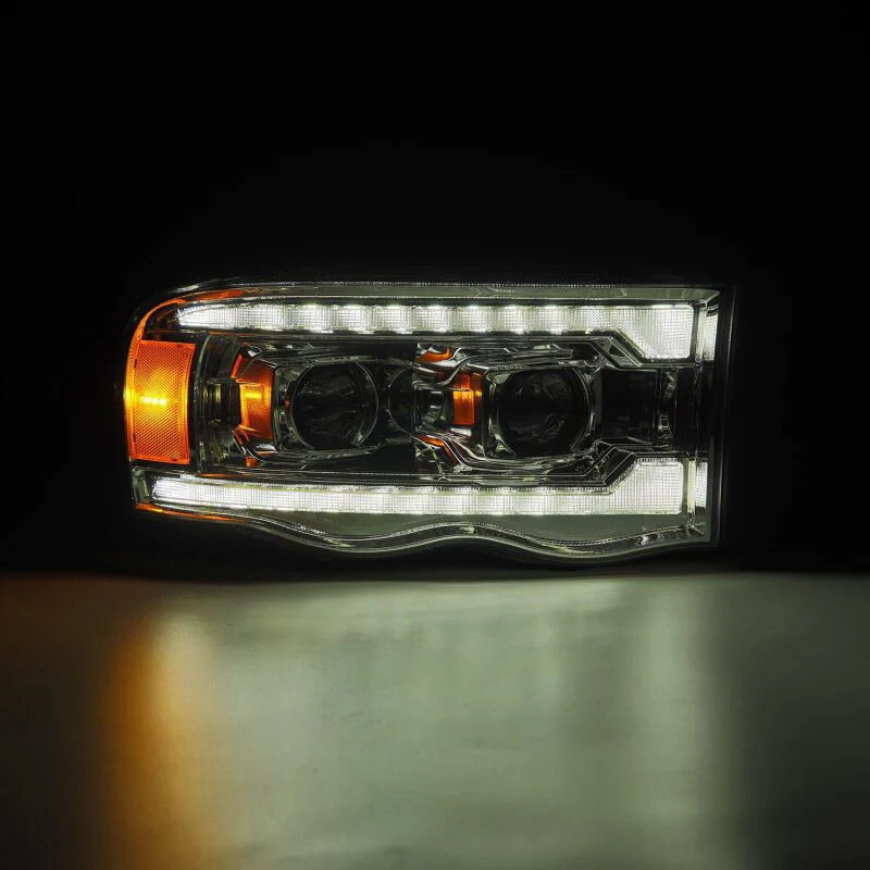 AlphaRex 02-05 Dodge Ram 1500 LUXX LED Proj Headlights Plank Style Chrome w/Activ Light/Seq Signal - Image 6