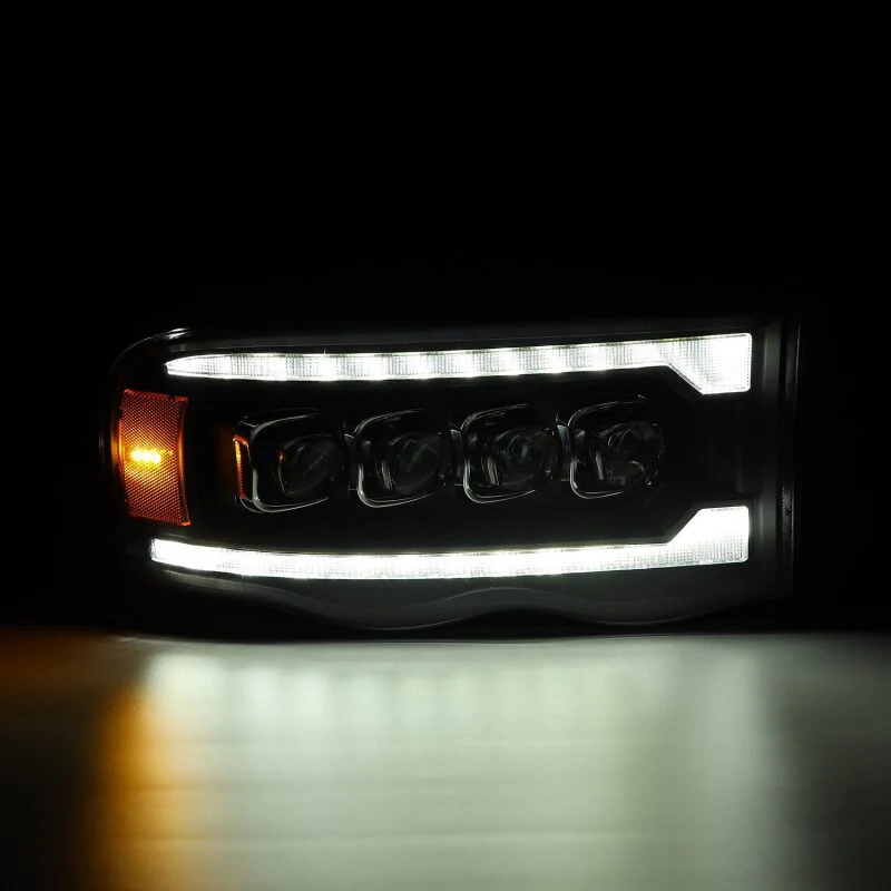 AlphaRex 02-05 Dodge Ram 1500 NOVA LED Proj Headlights Plank Style Blk w/Activ Light/Seq Signal - Image 5