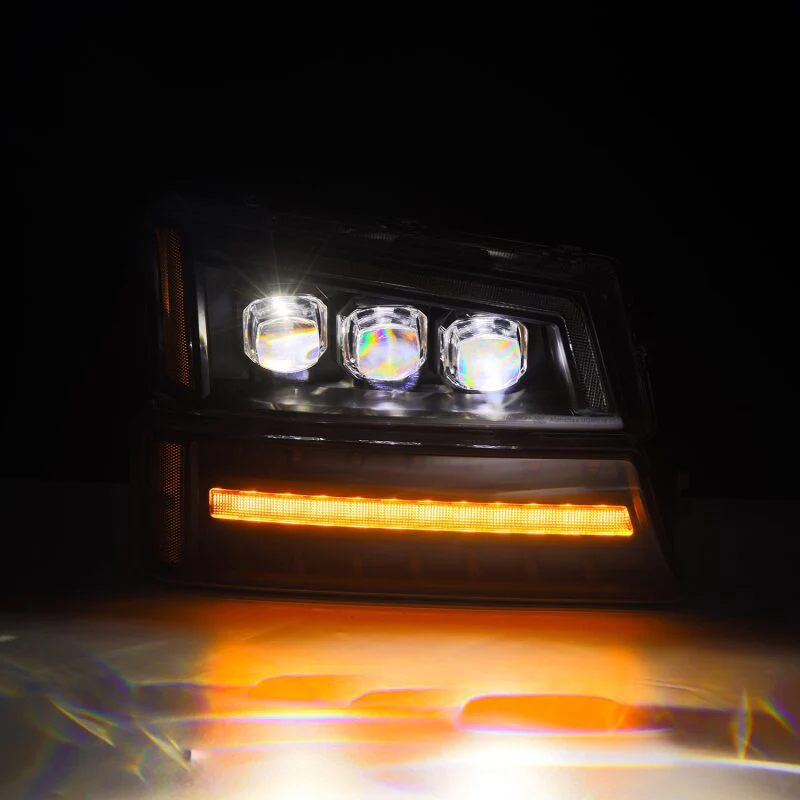 AlphaRex 03-06 Chevy Silverado 1500/2500HD/3500HD/Avalanche Black NOVA LED Proj Headlights - Image 2