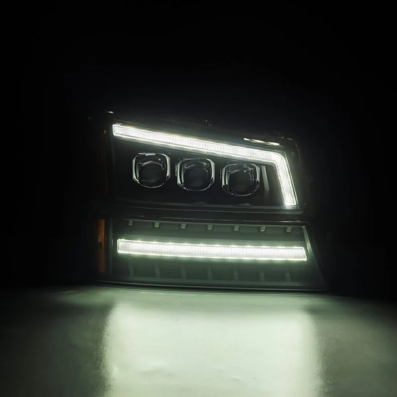 AlphaRex 03-06 Chevy Silverado 1500/2500HD/3500HD/Avalanche Black NOVA LED Proj Headlights - Image 6