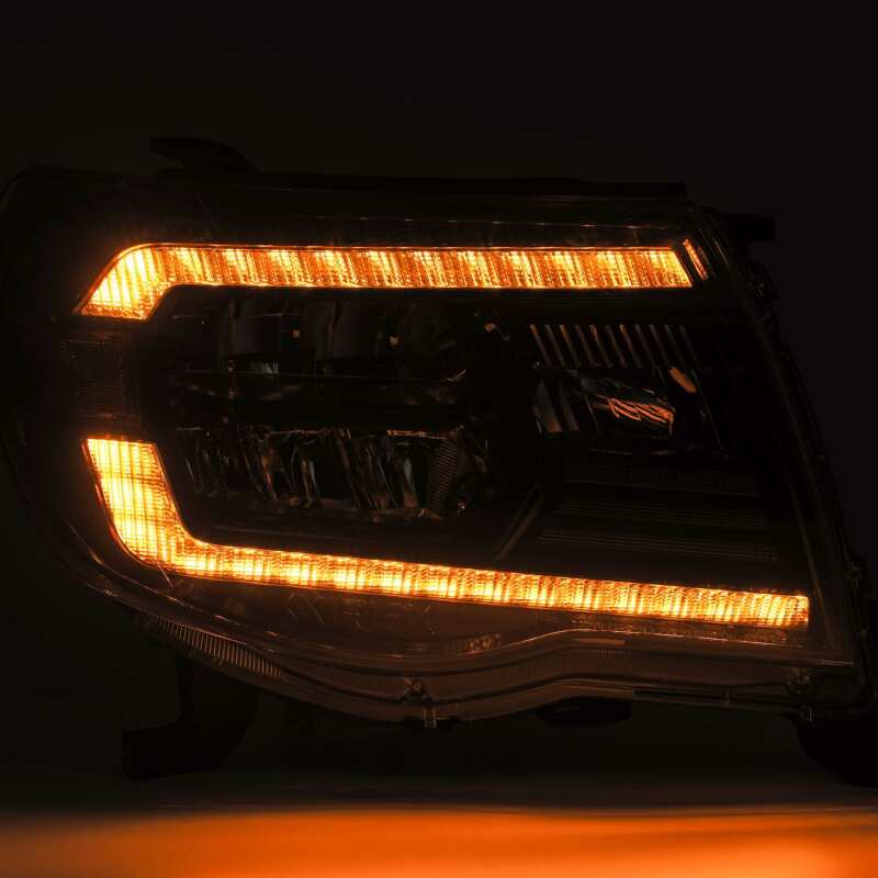 AlphaRex 05-11 Toyota Tacoma LUXX Crystal Headlights Plank Style Alpha Black w/Activation Light/DRL - Image 5