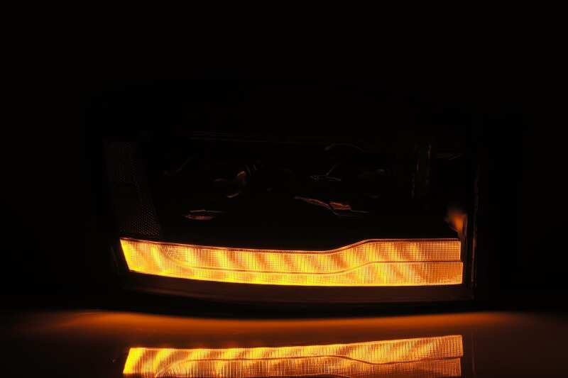 AlphaRex 06-08 Dodge Ram 1500HD LUXX LED Projector Headlights Plank Style Alpha Blk w/Seq Signal/DRL - Image 6