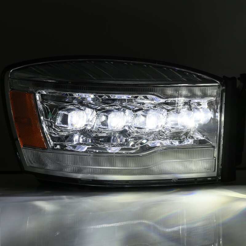 AlphaRex 06-08 Dodge Ram 1500HD NOVA LED Proj Headlights Plank Style Blk w/Seq Signal/DRL/Amber LED - Image 5