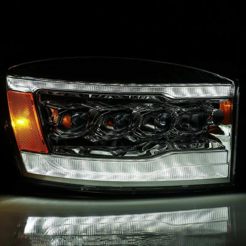 AlphaRex 06-08 Dodge Ram 1500HD NOVA LED Proj Headlights Plank Style Blk w/Seq Signal/DRL/Amber LED - Image 7