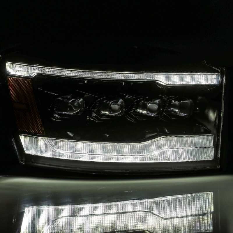 AlphaRex 06-08 Ram 1500HD NOVA LED Proj Headlights Plank Style Alpha Blk w/Seq Signal/DRL/Amber LED - Image 6