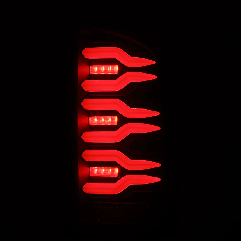 AlphaRex 07-08 Dodge Ram 1500/07-09 Dodge Ram 2500+3500 Luxx-Series LED Tail Lights (Pair) Black - Image 2