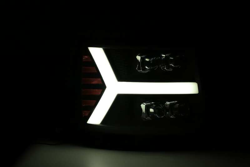 AlphaRex 07-13 Chevy 1500HD(NewBody) NOVA LED Proj Headlight Plank Sty Glos Blk w/Activ Lite/Seq Sig - Image 6
