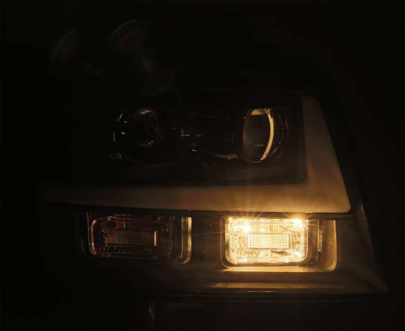 AlphaRex 07-14 Chevrole Tahoe PRO-Series LED Headlights Plank Style Blk w/Activ Light/Seq Signal/DRL - Image 2