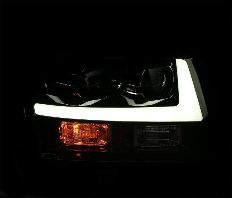AlphaRex 07-14 Chevrole Tahoe PRO-Series LED Headlights Plank Style Blk w/Activ Light/Seq Signal/DRL - Image 6