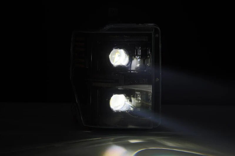 AlphaRex 08-10 Ford F250-550 LUXX-Series LED Projector Headlights Alpha-Blk w/Activ Light/Seq Signal - Image 2